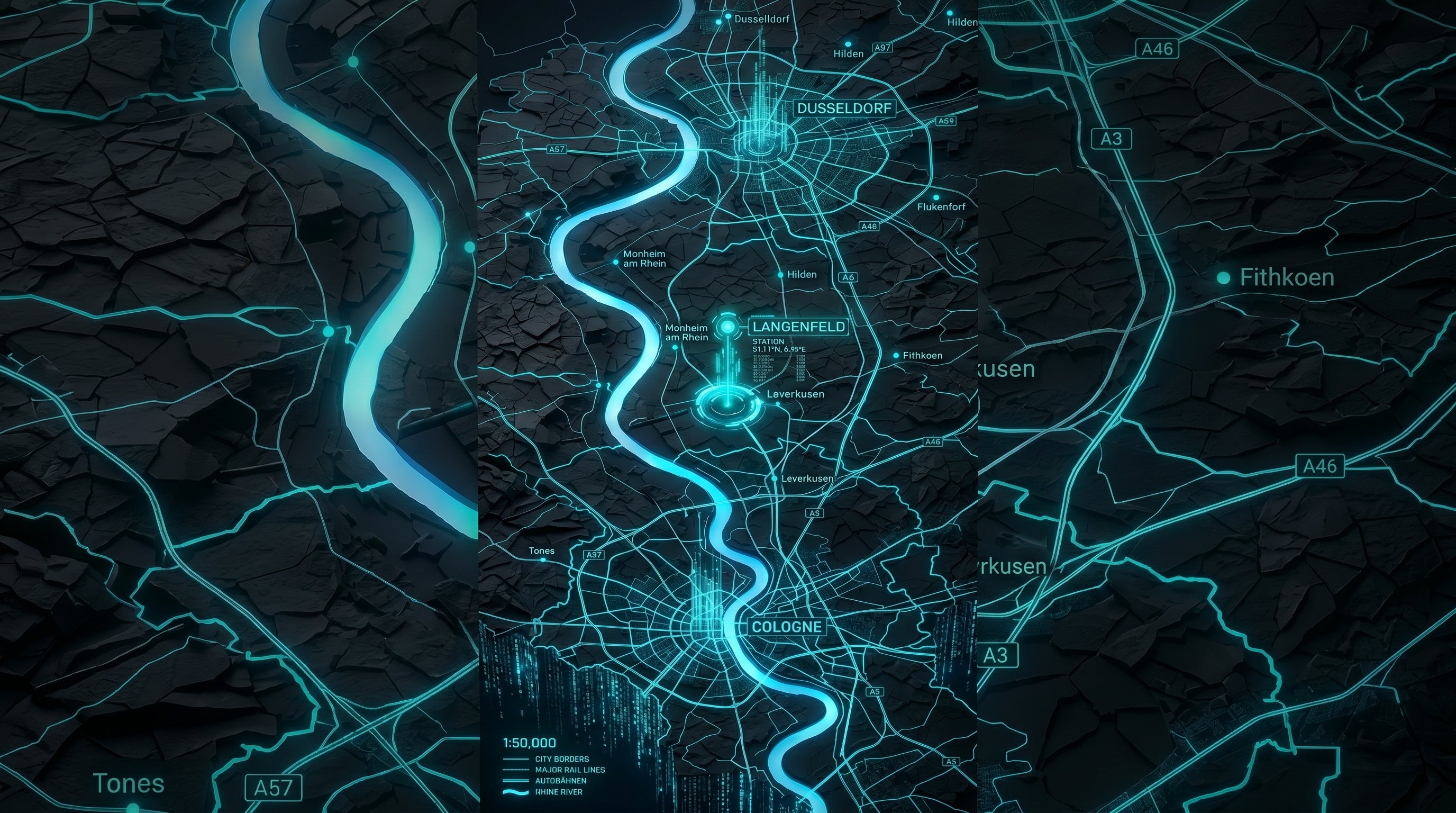 Virtuelle Karte Rheinland